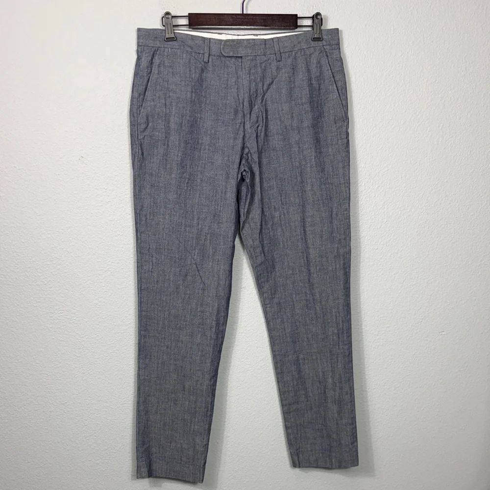 J. Crew Men's Bowery Chambray A Cone Denim Trousers